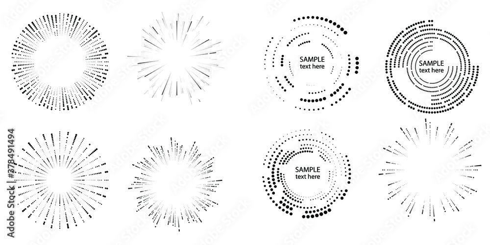 Halftone dots in circle form. round logo . vector dotted frame . design element Halftone dots in circle form. round logo . vector dotted frame . design element