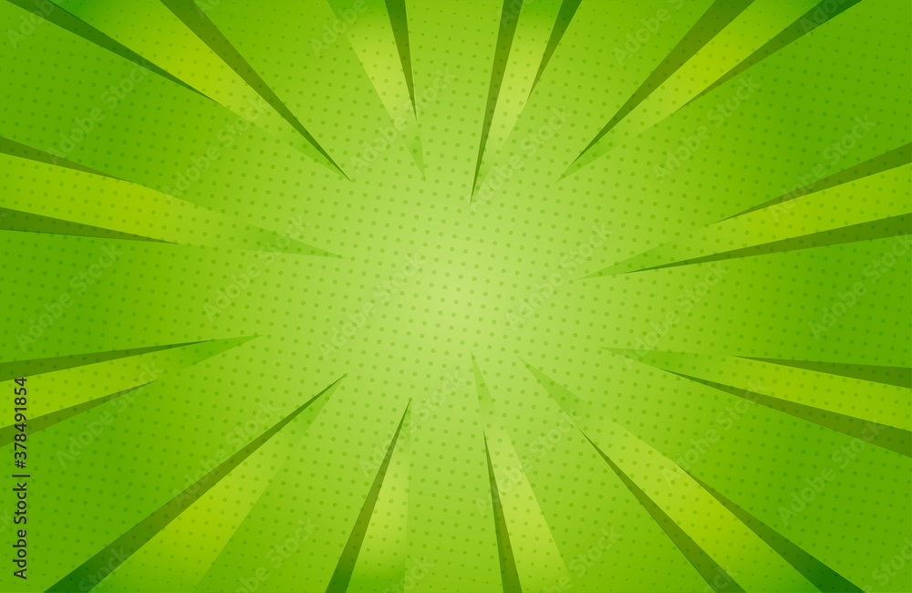 Obraz premium Green colour abstract speed explosion comic Background