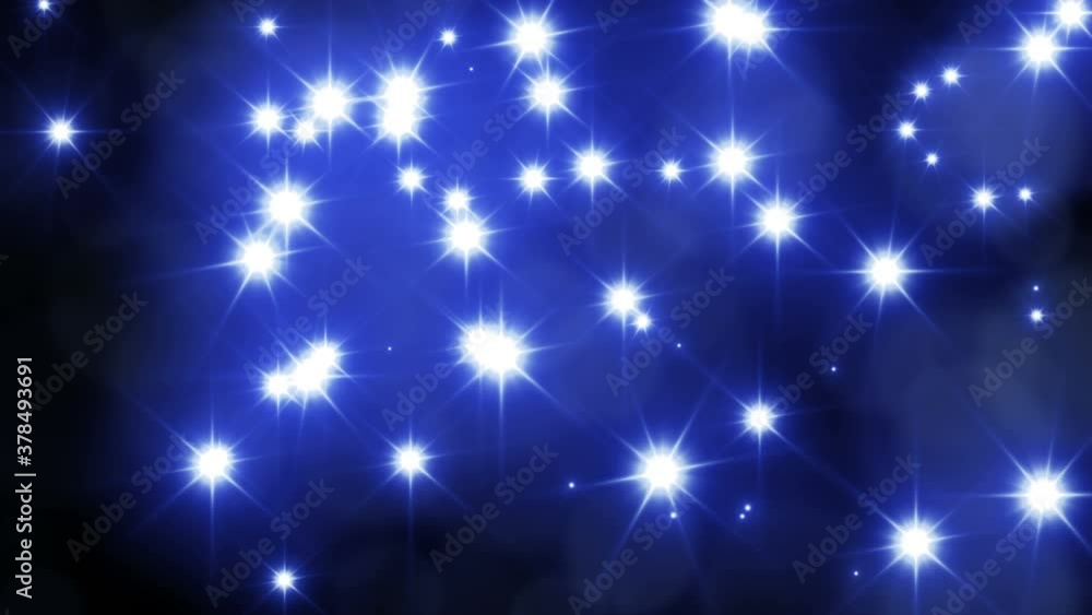 Vidéo Stock Camera flash light on black background. Blue lights. Loop