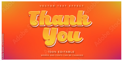 Thank You Autumn color concept text effect