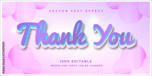 Purple Thank You Text Effect