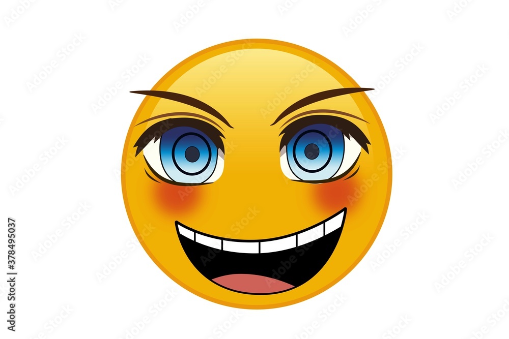 smiley face with a smile on white background. smiley face with a smile on white background.