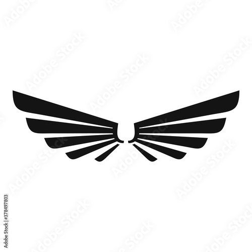 Cute wings icon. Simple illustration of cute wings vector icon for web design isolated on white background