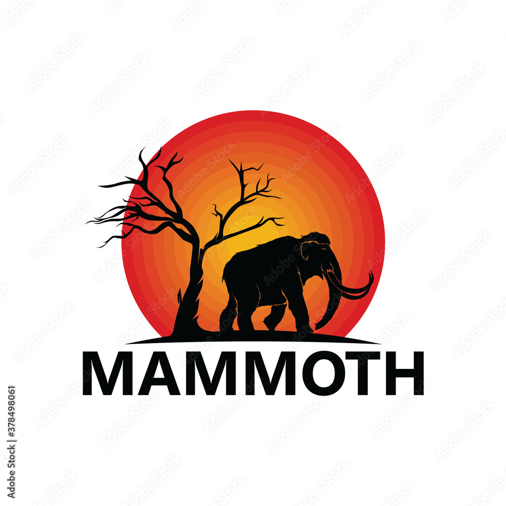 Mammoth Logo Template Design Vector