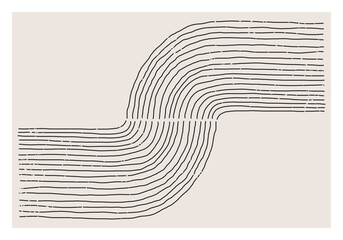 Papier peint photo Minimaliste art Composition esthétique tendance aux traits délicats  © C Design Studio
