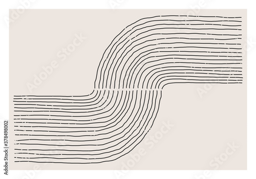 Trendy abstract aesthetic creative minimalist artistic hand drawn composition