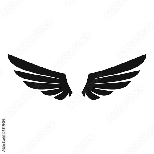 Retro wings icon. Simple illustration of retro wings vector icon for web design isolated on white background