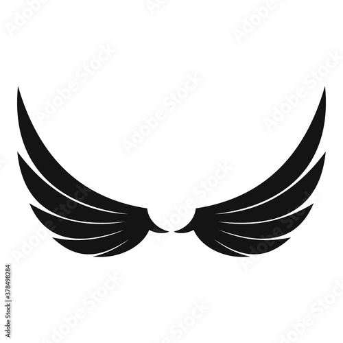 Shape wings icon. Simple illustration of shape wings vector icon for web design isolated on white background