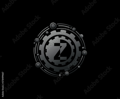 Z Letter Metar Gear Icon Design Perfect for automotive, machinery and  industrial logo.