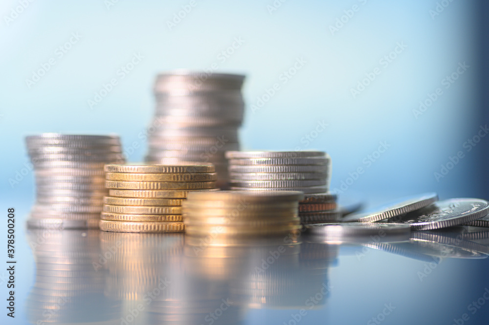 coins for finance and business concept coins for finance and business concept
