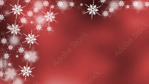 Christmas background in red design - greeting card with place for your text - 3D illustration