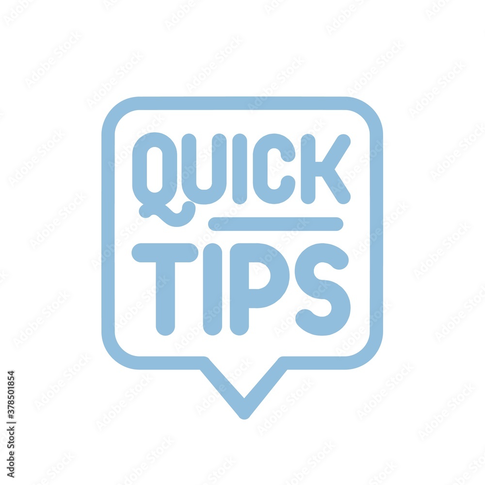 Quick tips badge with speech bubble vector flat illustration. Help information or important message with text inscription isolated on white. Decorative reminder sticker or helpful advice label Quick tips badge with speech bubble vector flat illustration. Help information or important message with text inscription isolated on white. Decorative reminder sticker or helpful advice label