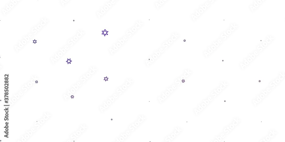 Light purple vector backdrop with virus symbols.