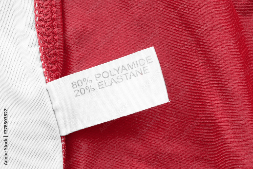 Fabric composition label Fabric composition label