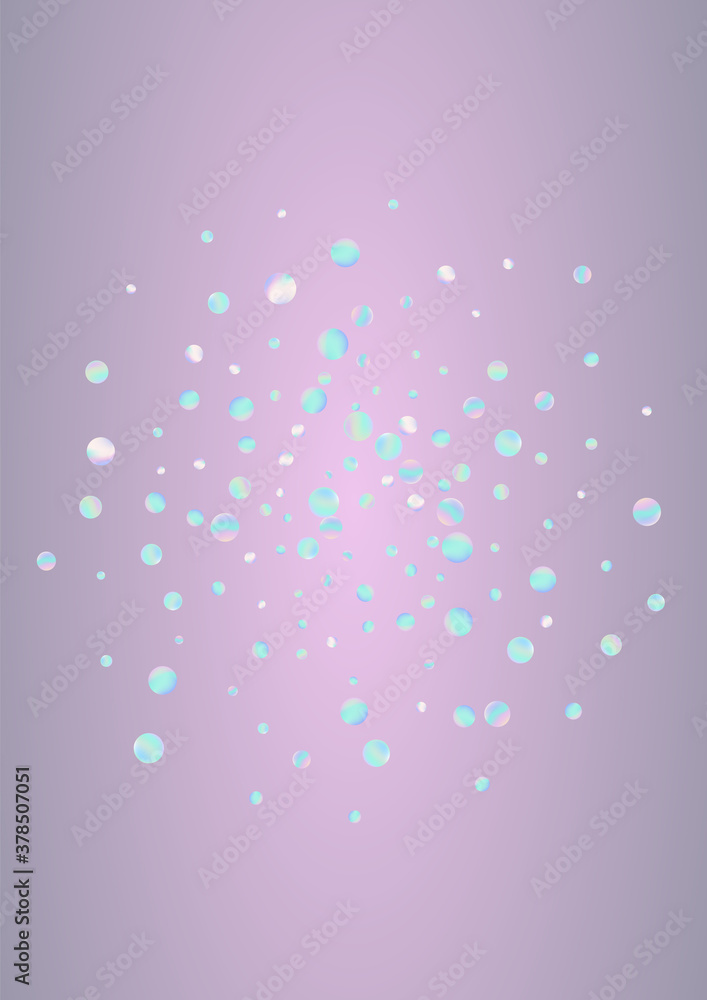 Holographic Dot Fun Blue Background. Hologram 