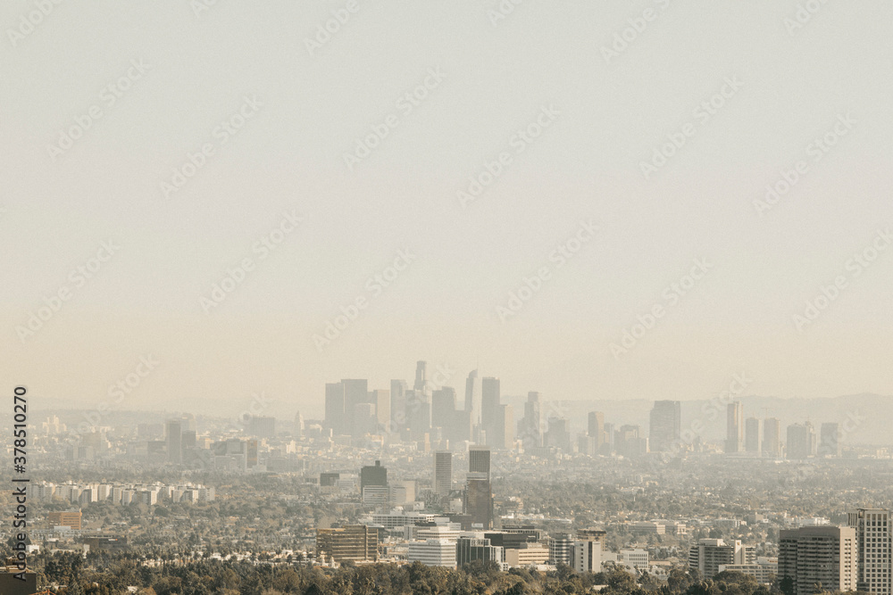 Sunny cityscape, Los Angeles, California, USA
