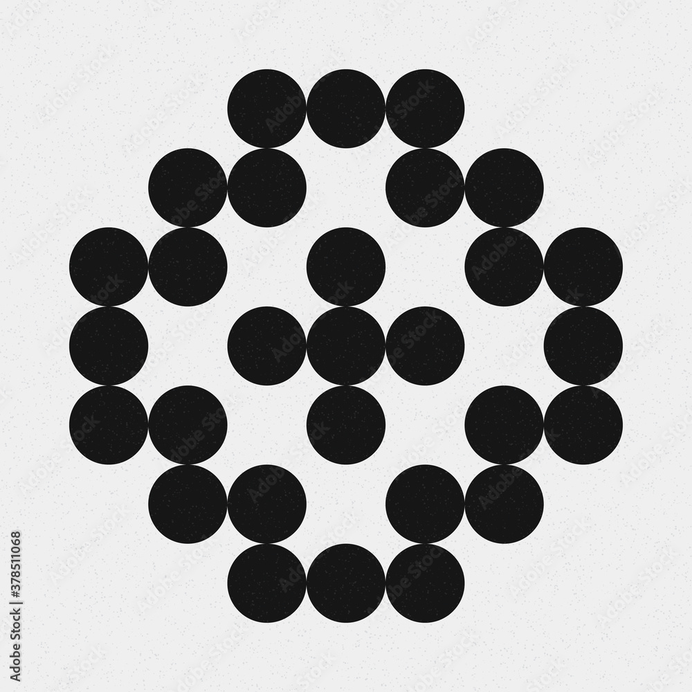 Abstract Cross Pattern Dots Logo generative computational art illustration Abstract Cross Pattern Dots Logo generative computational art illustration