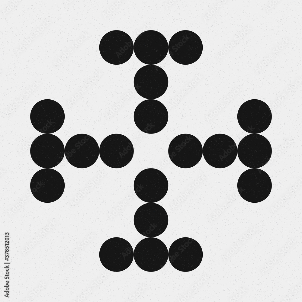 Abstract Cross Pattern Dots Logo generative computational art illustration Abstract Cross Pattern Dots Logo generative computational art illustration