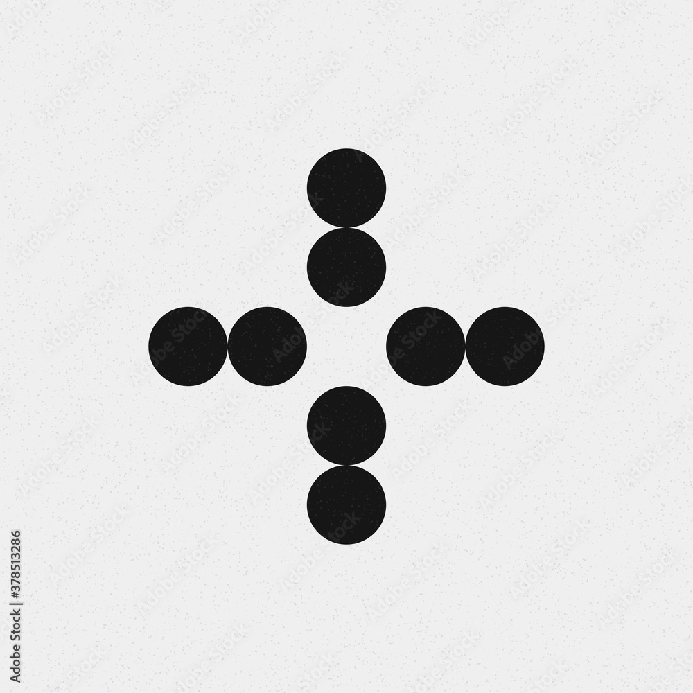 Abstract Cross Pattern Dots Logo generative computational art illustration Abstract Cross Pattern Dots Logo generative computational art illustration