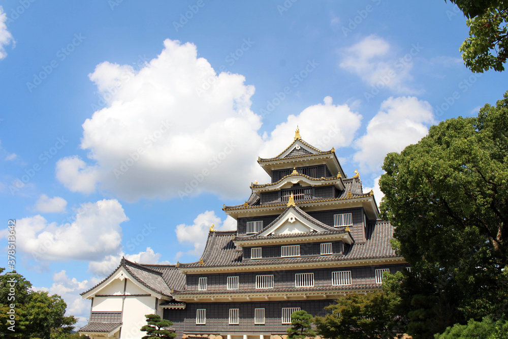 Main building of Okayama-jo or Okayama Castle of Japan Main building of Okayama-jo or Okayama Castle of Japan