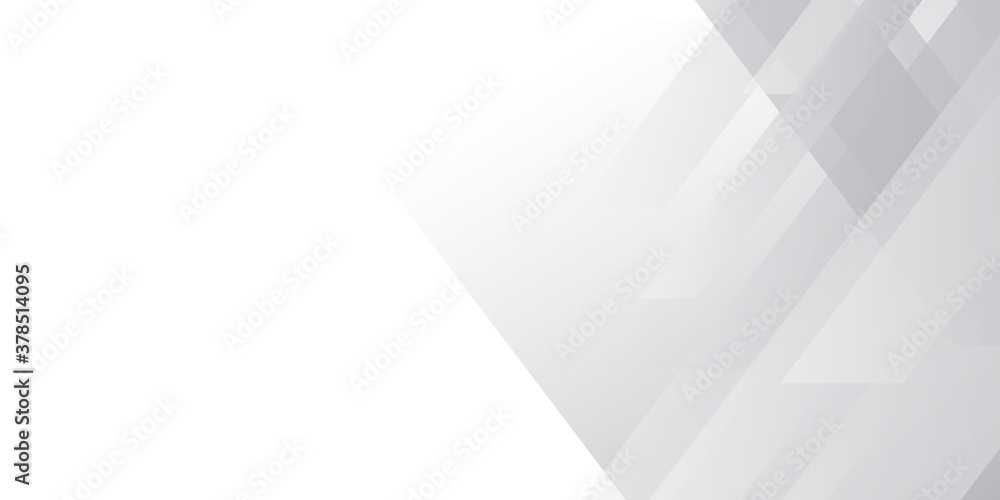 Obraz premium Grey white abstract background geometry shine and layer element vector for presentation design. Suit for business, corporate, institution, party, festive, seminar, and talks.