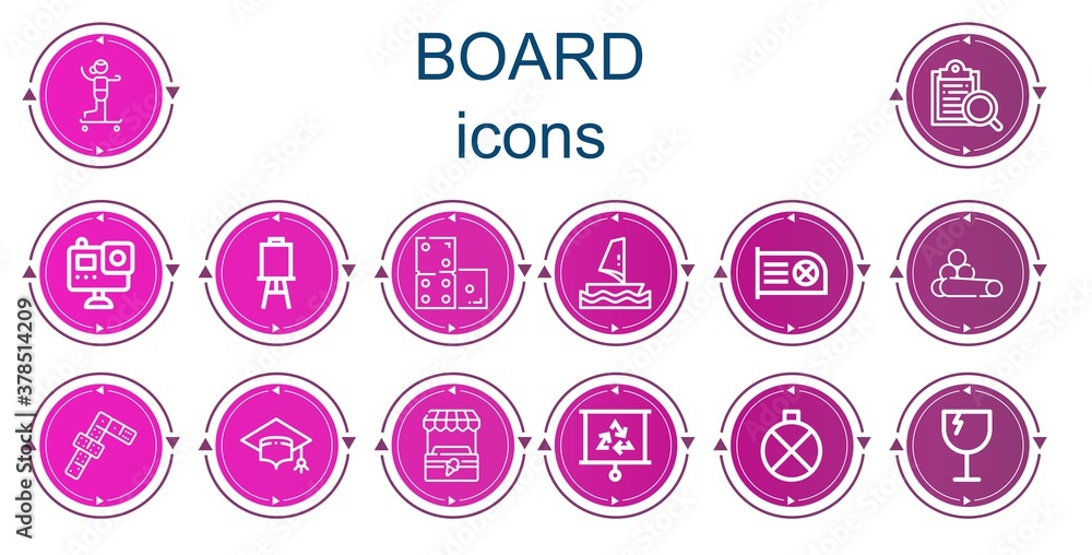 Editable 14 board icons for web and mobile Editable 14 board icons for web and mobile