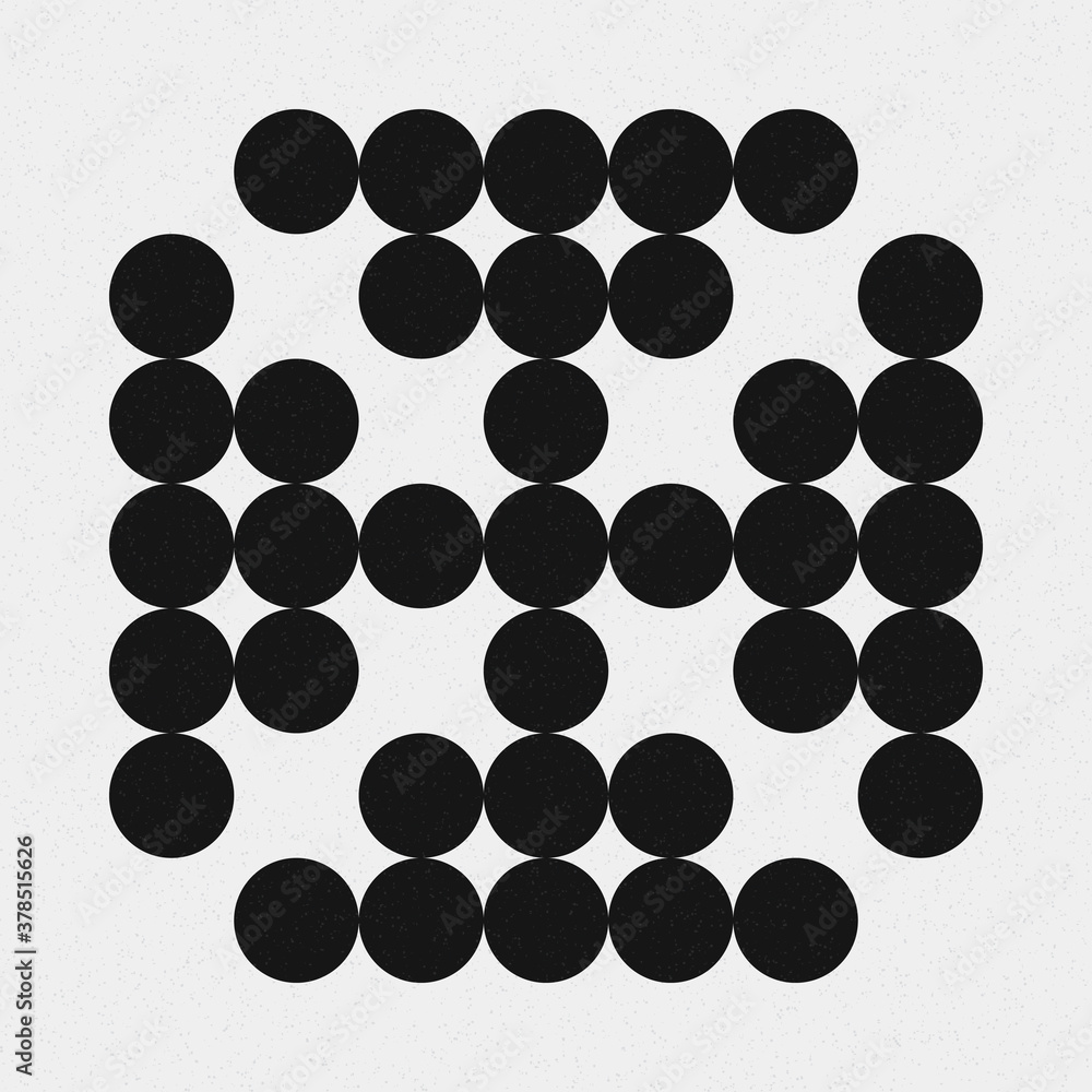 Abstract Cross Pattern Dots Logo generative computational art illustration Abstract Cross Pattern Dots Logo generative computational art illustration
