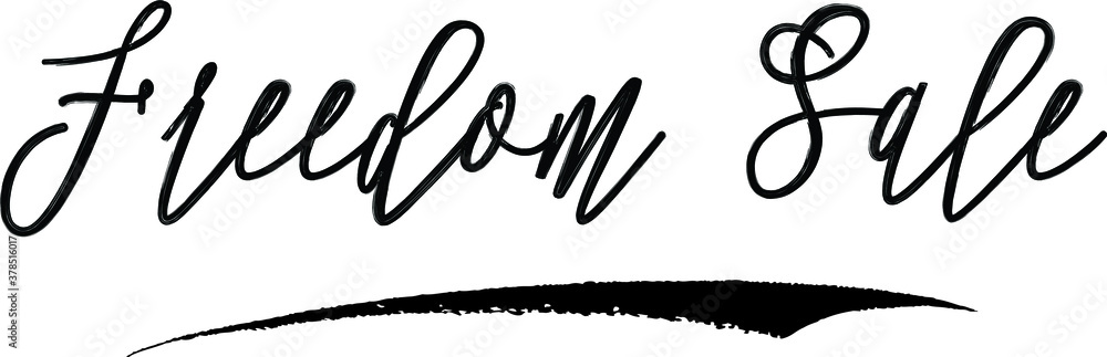 Fototapeta premium Freedom Sale Calligraphy Font For Sale Banners flyers and Templates