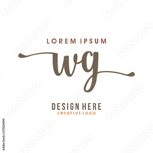logo letter WG. simple, elegant, easy to understand and authoritative