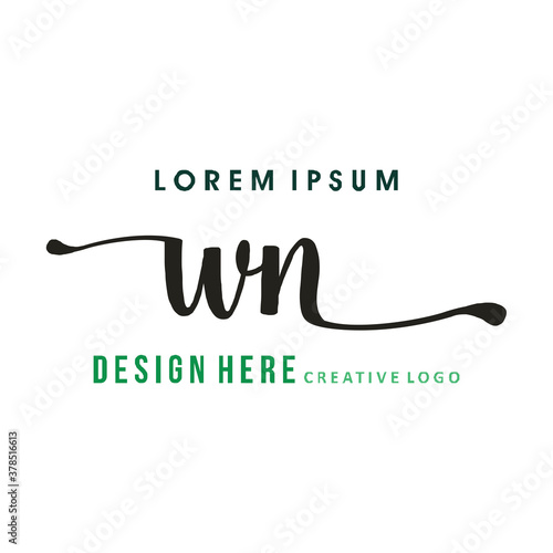 logo letter WN. simple, elegant, easy to understand and authoritative