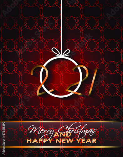 2021 Happy New Year background for your seasonal invitations, festive posters, greetings cards.