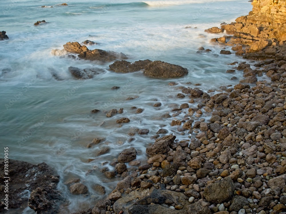 Stones and rocks on the seashore