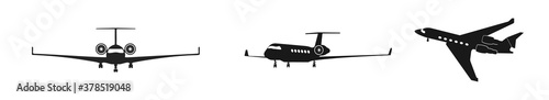 Vector isolated plane icons set. Vector EPS8 illustration. Aircraft set.