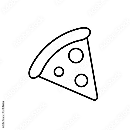 Slice of pepperoni pizza on white background