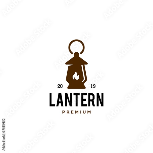 classic Lantern gas fire, street lamp, lantern post, Classic lamp logo icon design , Restaurant Vintage Logo design vector