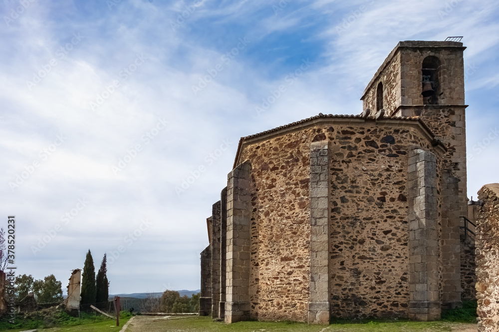 Extremadura La granadina fachada iglesia Extremadura La granadina fachada iglesia