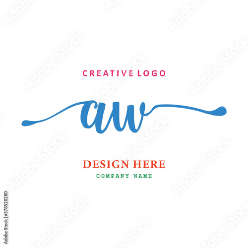 logo letter AW. simple, elegant, easy to understand and authoritative