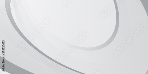 Modern white and grey curve wave background. Design decoration concept for web layout, poster, banner © Salman