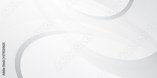 Modern white and grey curve wave background. Design decoration concept for web layout, poster, banner 