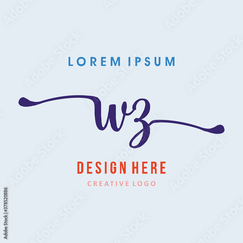 logo letter WZ. simple, elegant, easy to understand and authoritative