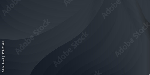 Black curve wave lighting background with diagonal stripes. Vector abstract background