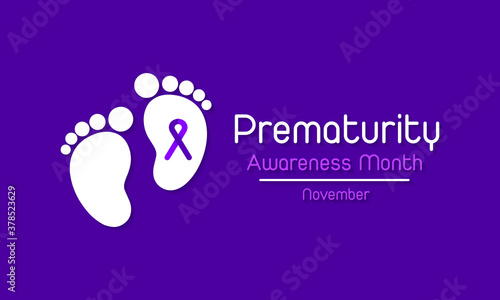 Vector illustration on the theme of Prematurity awareness month observed each year during November.
