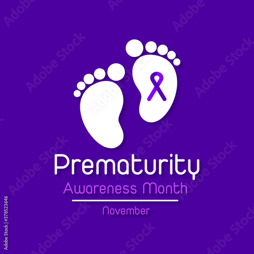 Vector illustration on the theme of Prematurity awareness month observed each year during November.