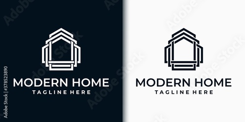 Abstract logo estate, building, apartment, architect, with two versions