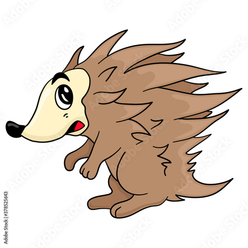 hedgehog with sharp prickly body