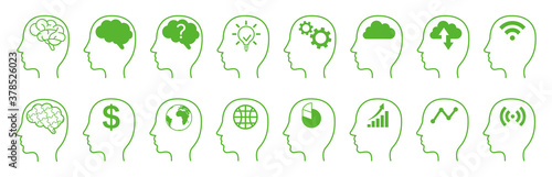 Human brain. Isolated vector icon