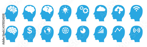 Human brain. Isolated vector icon