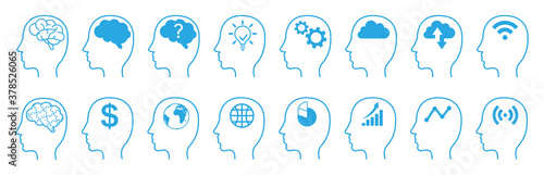 Human brain. Isolated vector icon