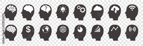 Human brain. Isolated vector icon