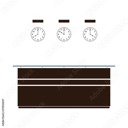 Office Reception Desk Icon